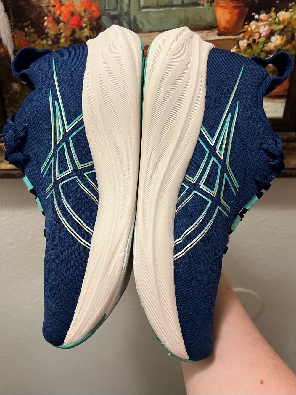 Asics Gel Nimbus 26 Blue Running Shoes - Picture 10 of 14